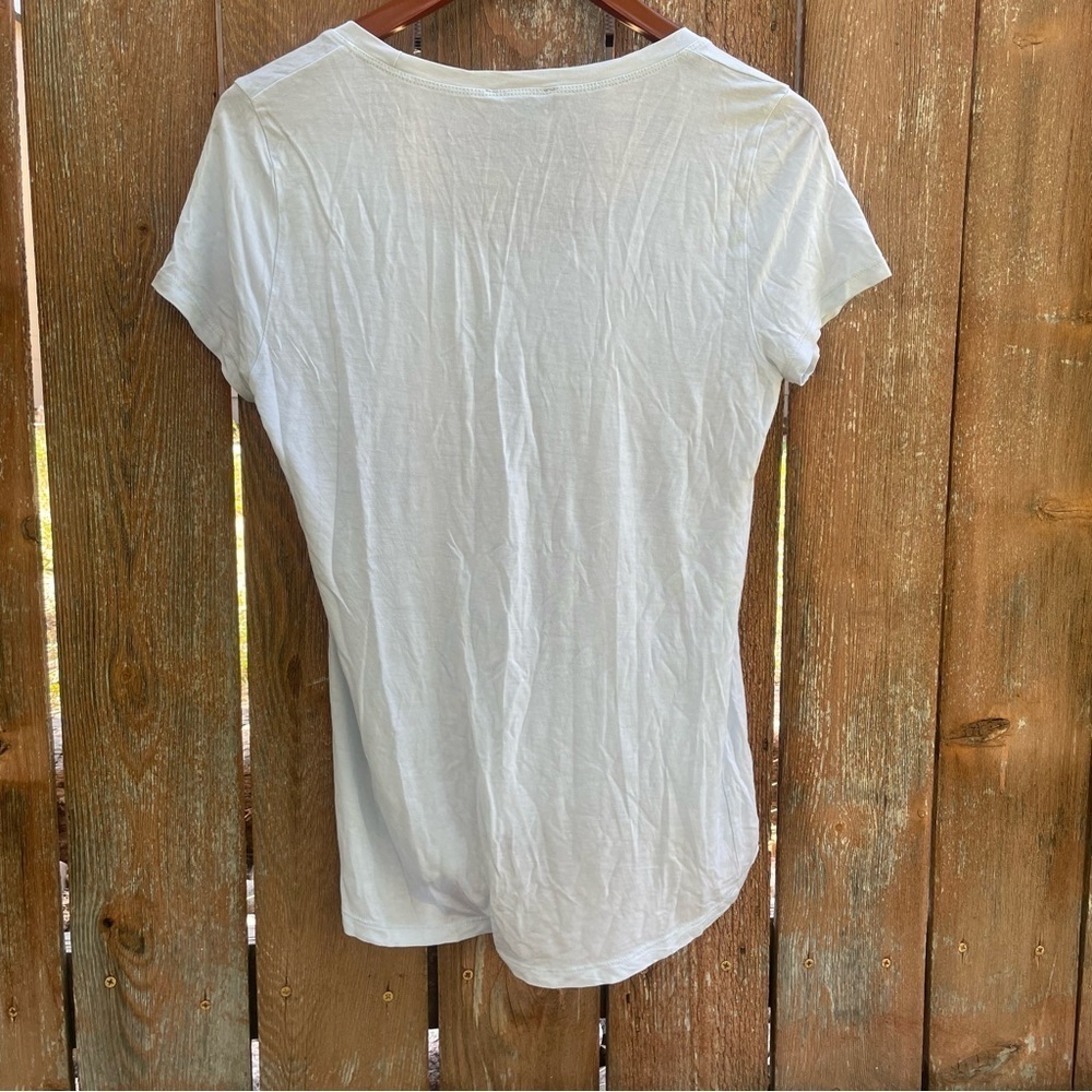J CREW Women’s Pale Blue Lyocell Round Neck Lightweight Short Sleeve Size‎ Small - Picture 7 of 11